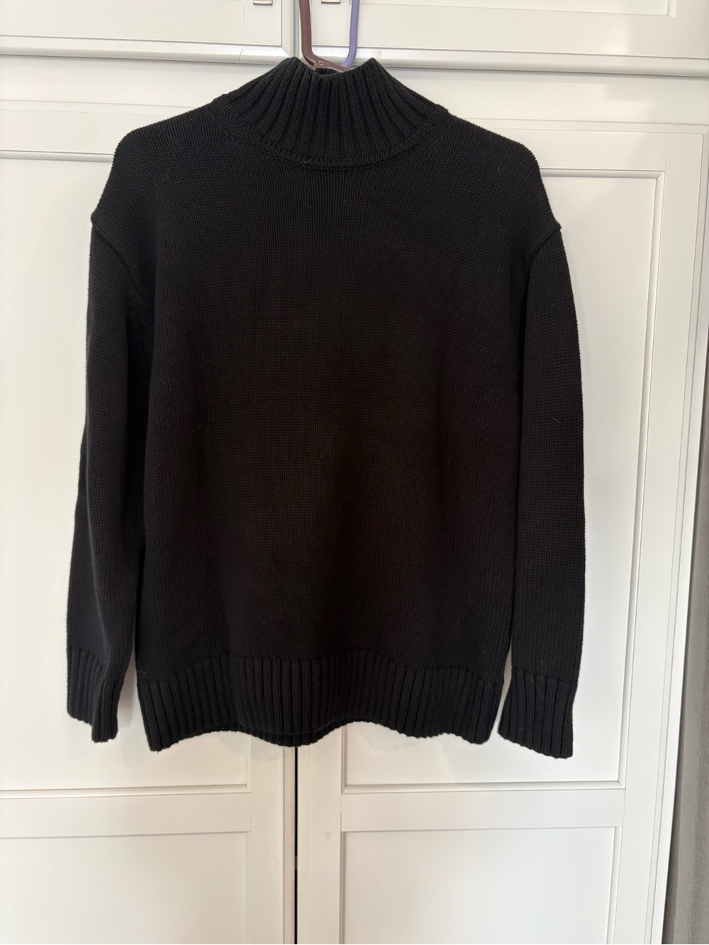 GAP oversized womens Black mockneck Knit Sweater